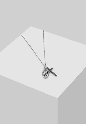 KUZZOI Halskette Kreuz, Marienbild in Silber
