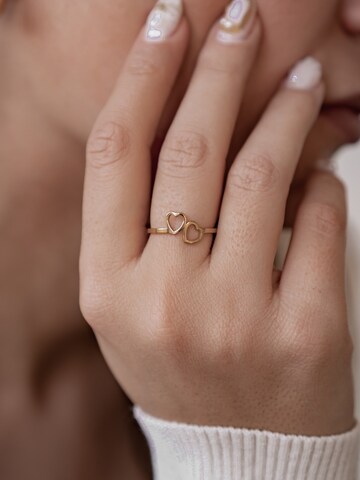 Hey Happiness Ring 'Connected Hearts' in Gold