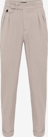 Tapered Pantaloni con pieghe di Antioch in beige: frontale