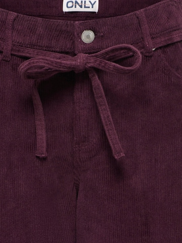 ONLY Loose fit Trousers 'ONLGianna-Global' in Red