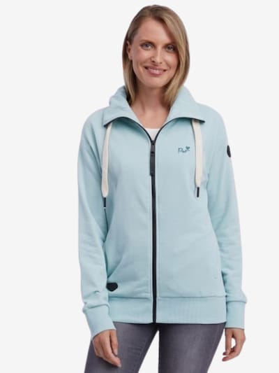 Ragwear Sweatjacke 'Shocky' in hellblau, Produktansicht