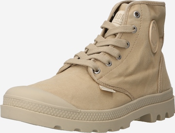 Bottines à lacets 'Pampa Hi' Palladium en beige : devant