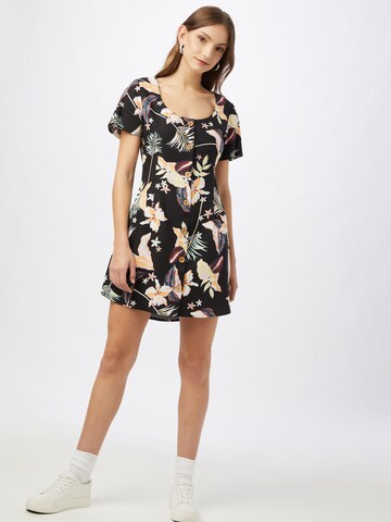 Robe-chemise 'All Eyes On Love' ROXY en noir