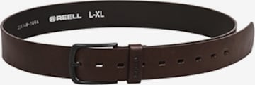 Reell Belt 'All Black Buckle' in Brown: front