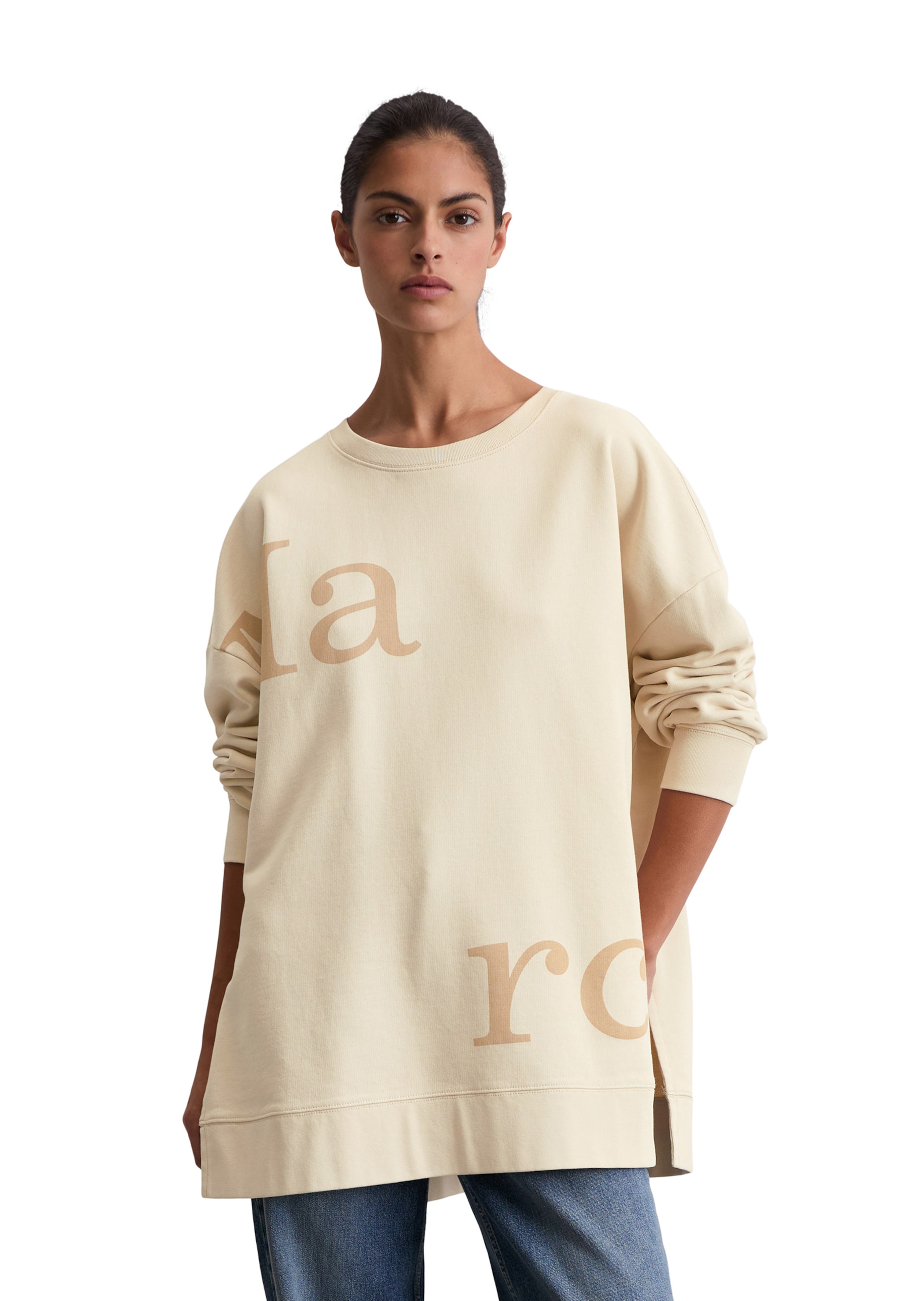 Marc O'Polo Sweatshirt in Beige: Vorderseite