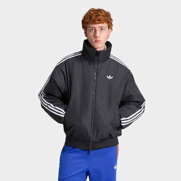 ADIDAS ORIGINALS Zip-Up Hoodie in Black: front