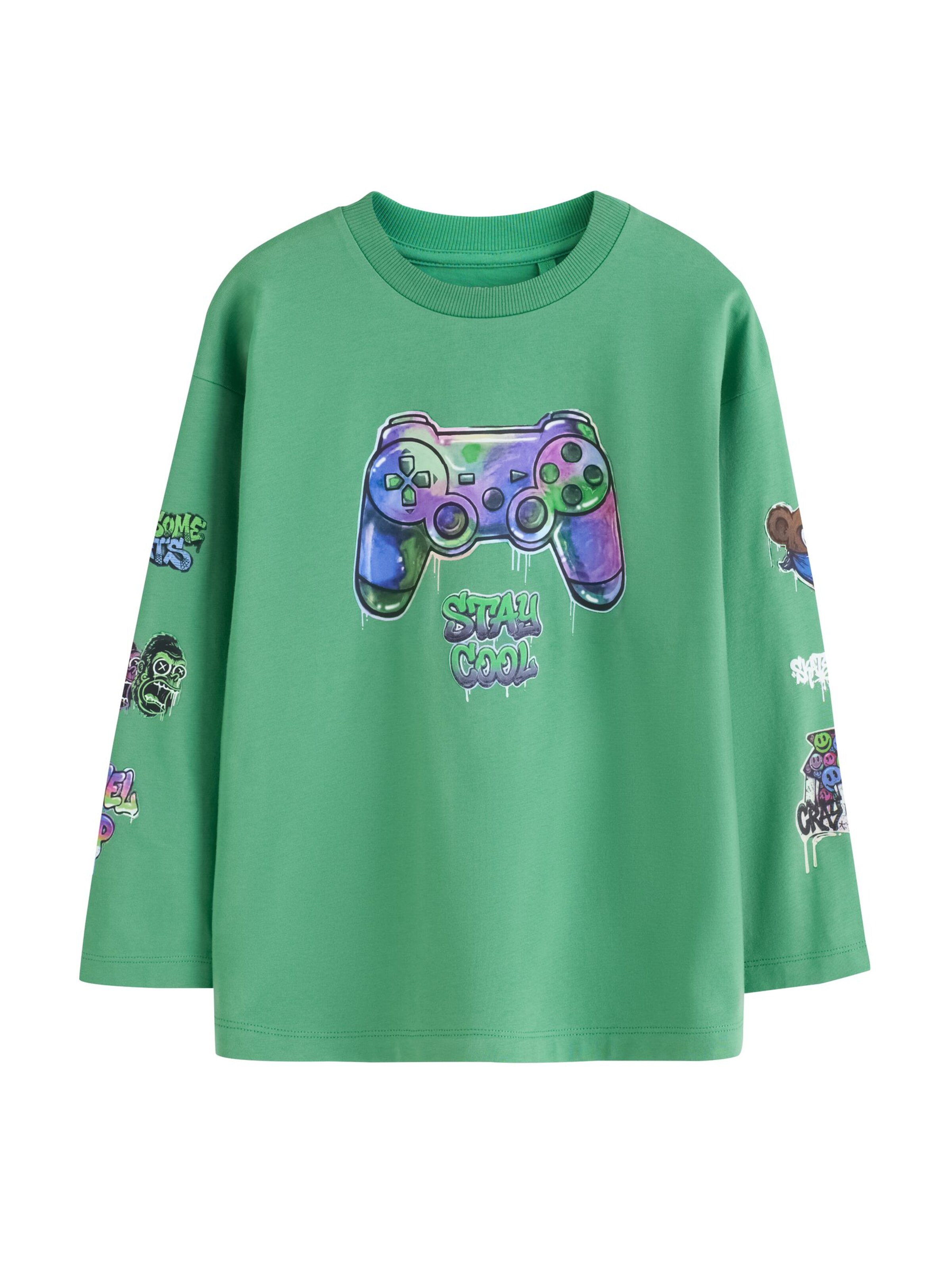Next Shirt in Grün: Vorderseite