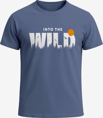 Neverless Shirt 'Into the Wild' in Blue: front