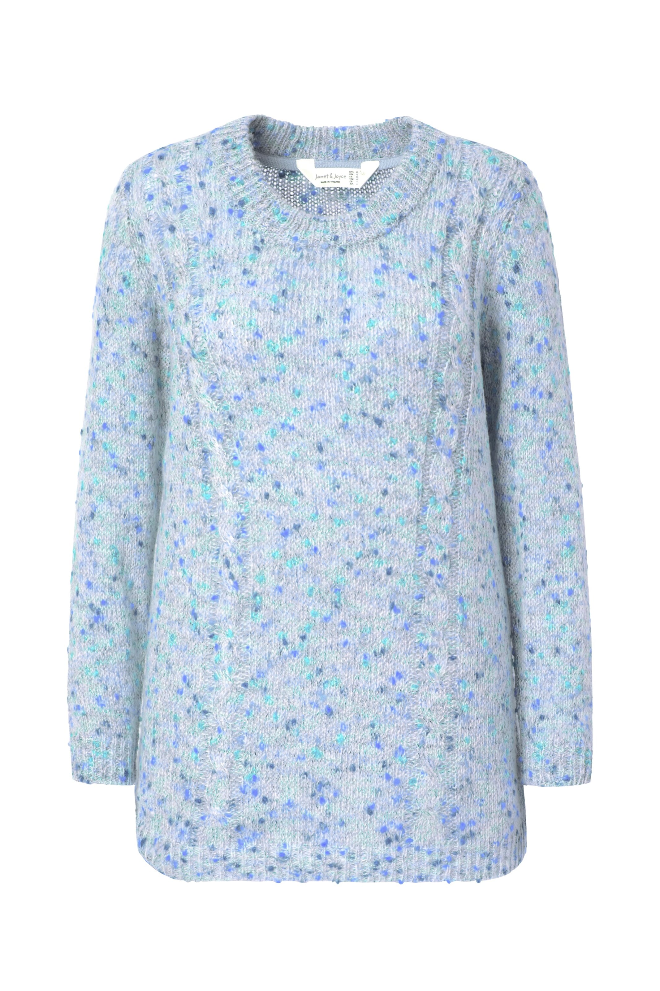 Janet & Joyce Trui in Blauw: voorkant