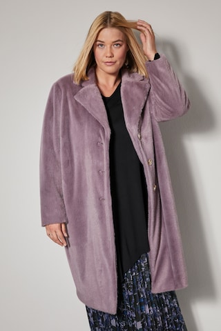 Sara Lindholm Between-Seasons Coat in Purple: front