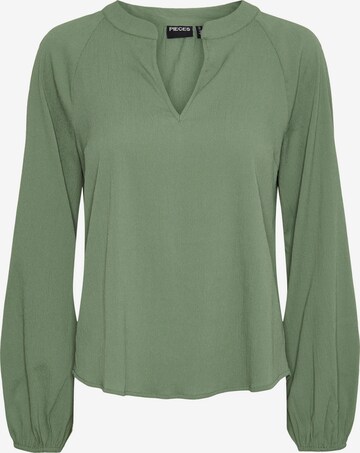 PIECES Blouse 'DREW' in Groen: voorkant