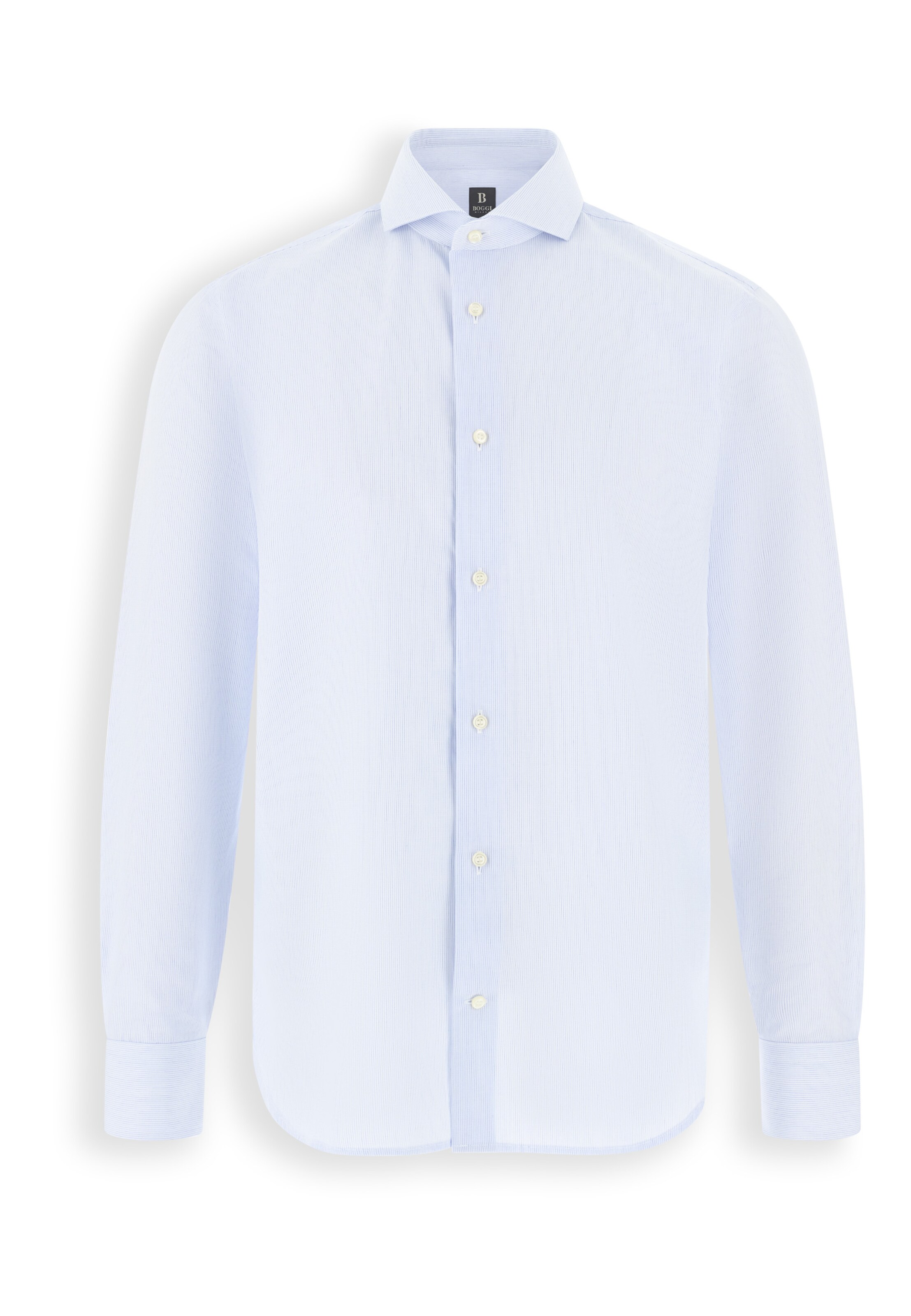 Boggi Milano Regular Fit Trachtenshirt in Blau: Vorderseite