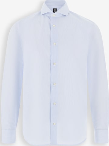 Boggi Milano Regular Fit Trachtenshirt in Blau: Vorderseite