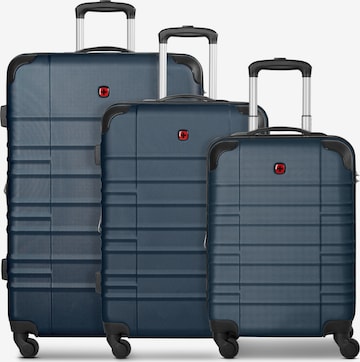 WENGER Suitcase Set 'Amplar Evo' in Blue: front