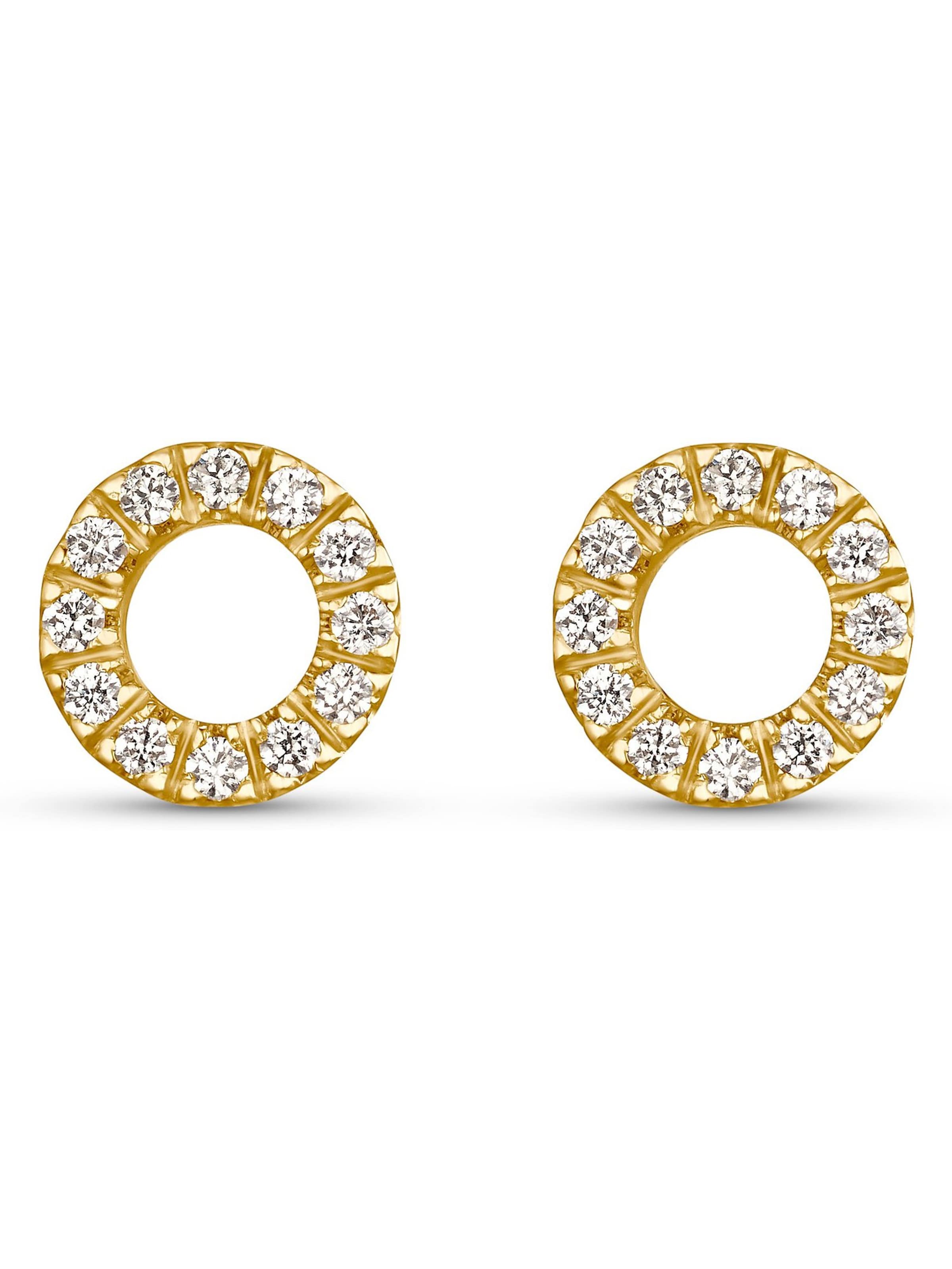 CHRIST Ohrringe in Gelb: Vorderseite