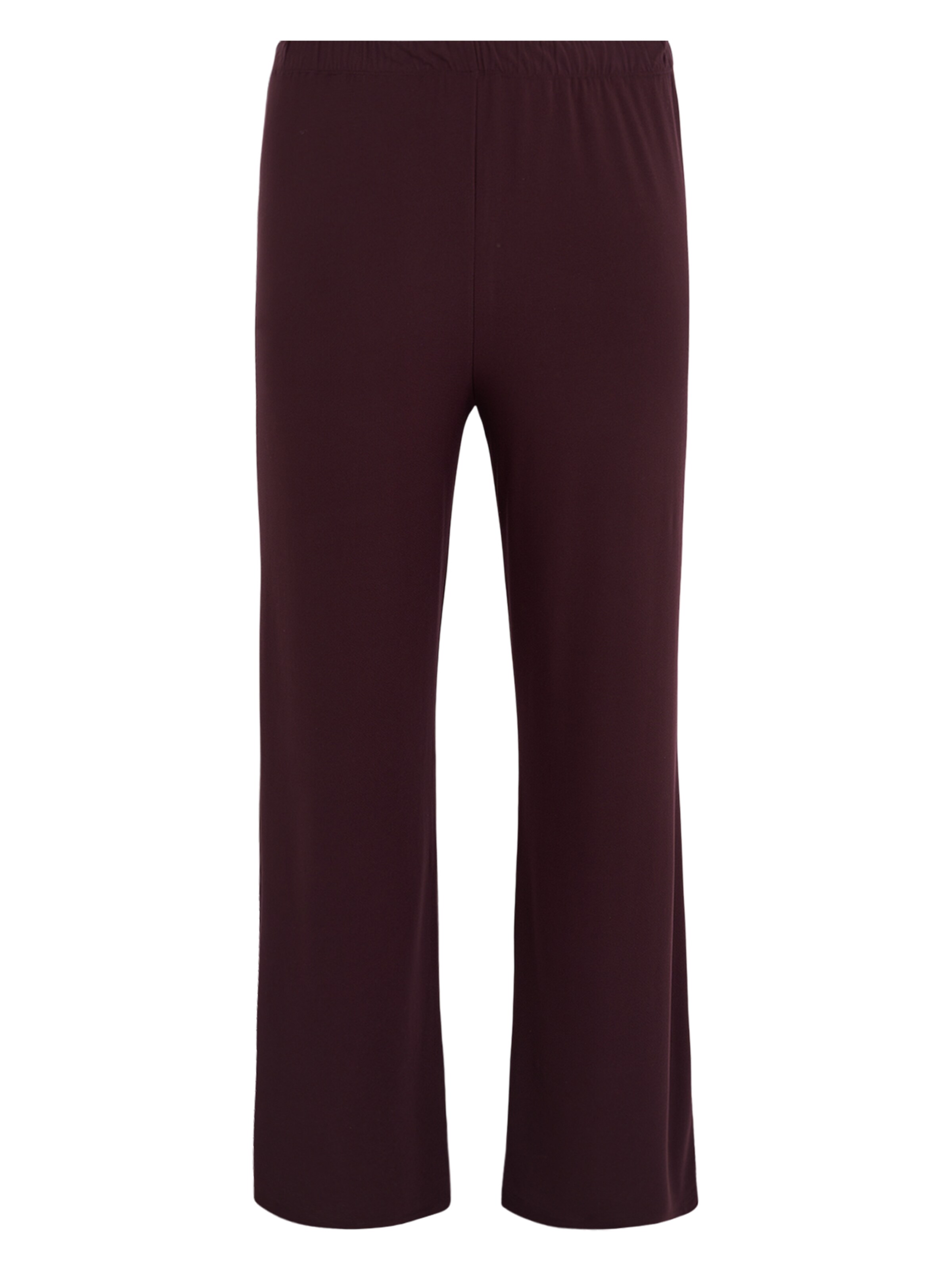 YOEK Wide leg Broek in Rood: voorkant