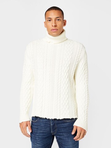 Family First Sweter 'TRECCIA' w kolorze biały: przód