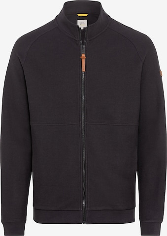 CAMEL ACTIVE Zip-Up Hoodie in Black: front