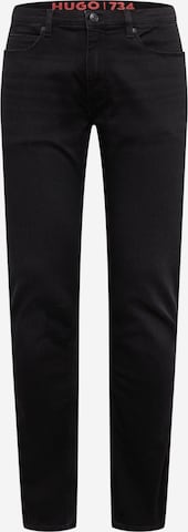 HUGO Red Slimfit Jeans 'HUGO 734' in Zwart: voorkant