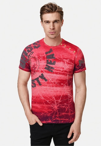 T-Shirt Rusty Neal en rouge : devant