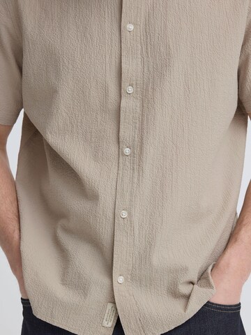 BLEND Comfort fit Button Up Shirt ' BHAvan ' in Beige