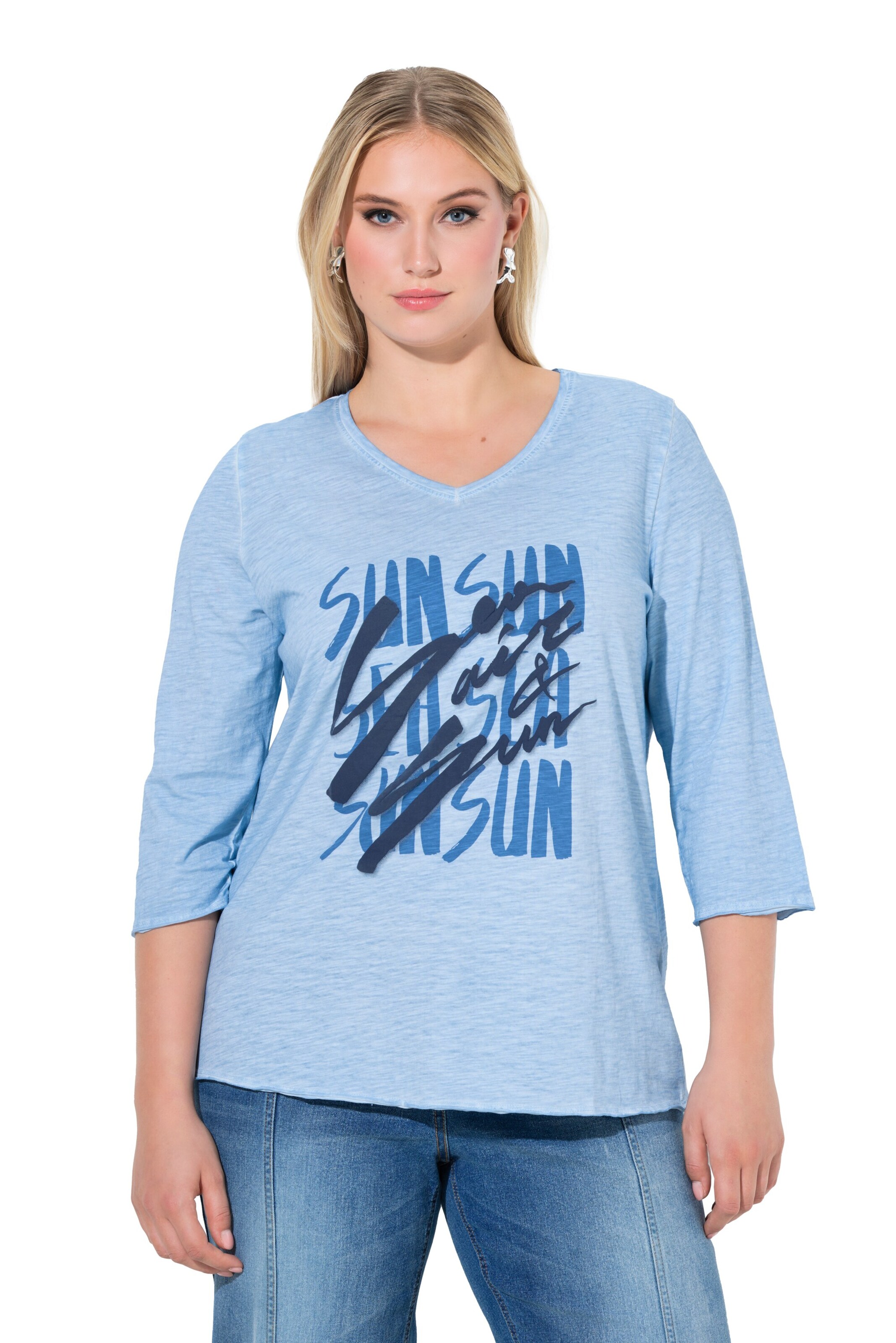 Ulla Popken Shirt in Blau: Vorderseite