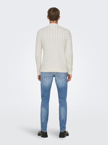 Only & Sons Свитер 'ONSKicker' в Белый