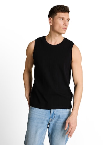 TOM TAILOR DENIM Majica | črna barva: sprednja stran