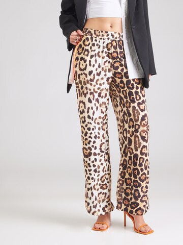 Emily Van Den Bergh - Pierna ancha Pantalón en beige: frente