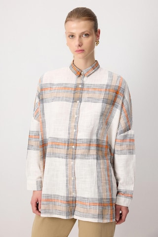 Touche Prive Bluse in Orange: Vorderseite