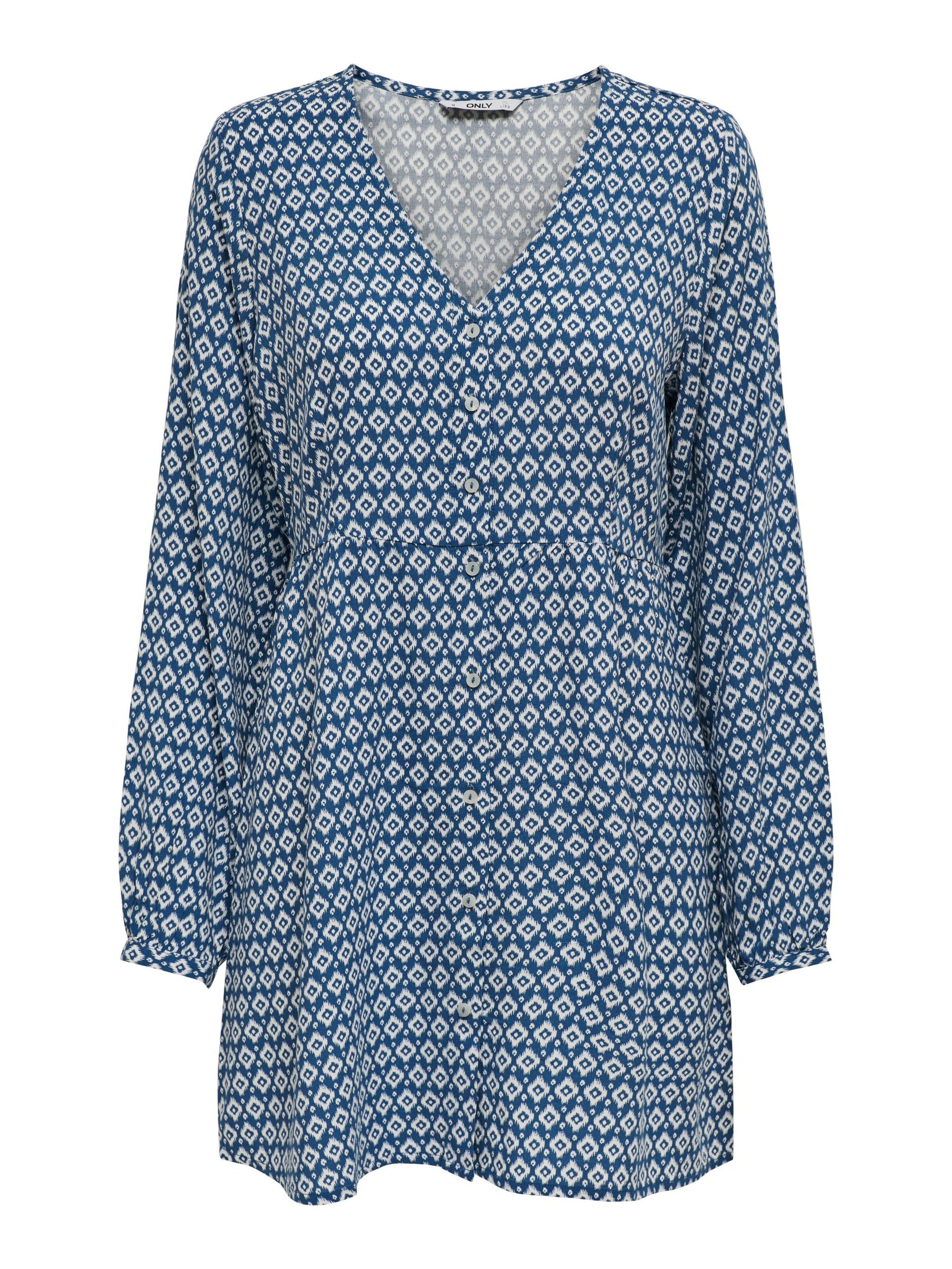 ONLY - Vestido camisero 'Nova Life' en azul: frente