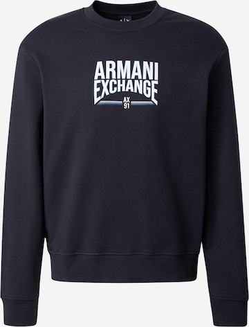 ARMANI EXCHANGE Collegepaita värissä sininen: etupuoli