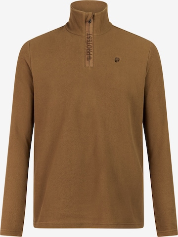 PROTEST Sportsweatshirt 'PRTReperfecto' in Bruin: voorkant