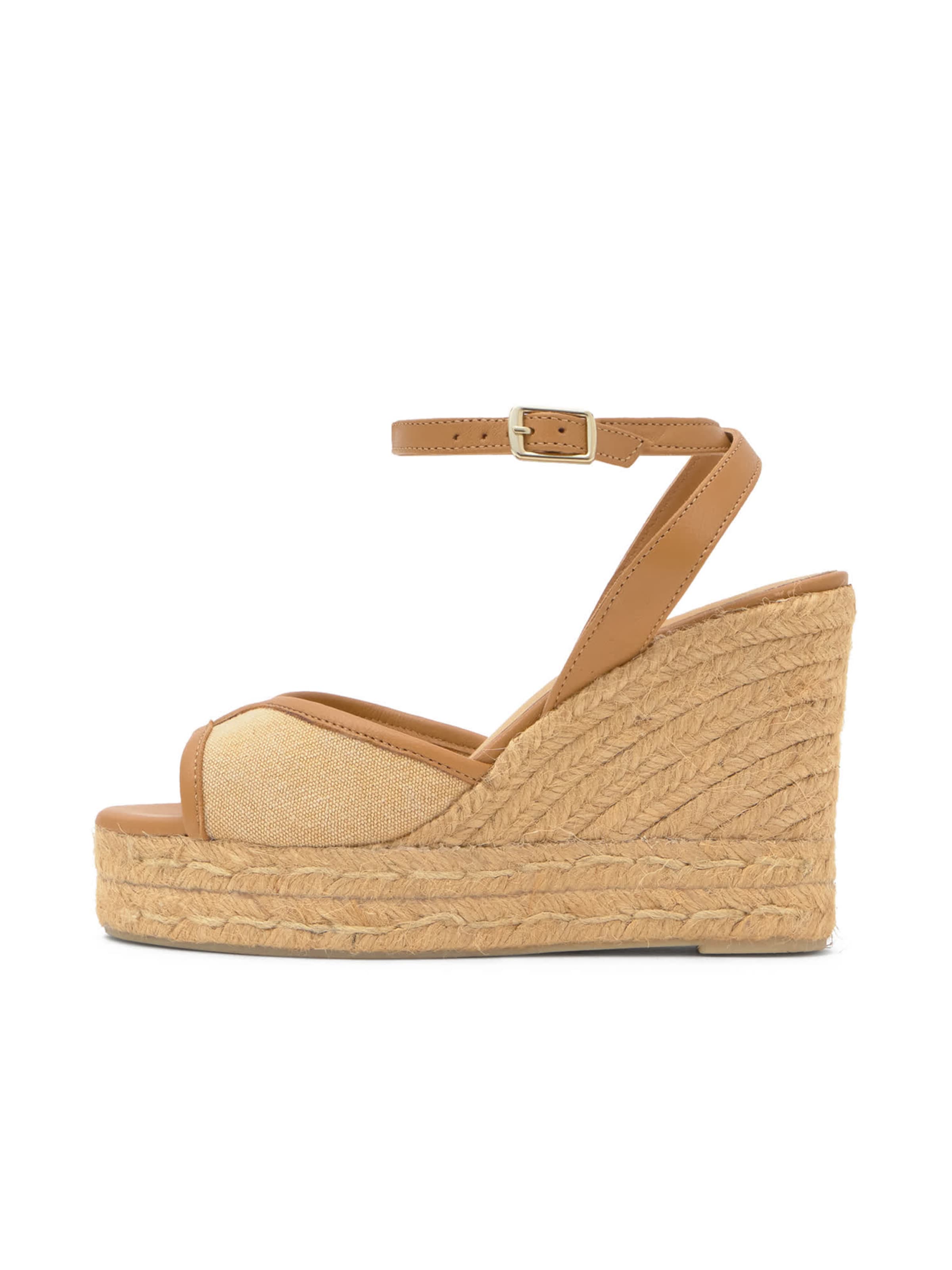 Castañer - Sandalias 'Brigitte' en beige: frente