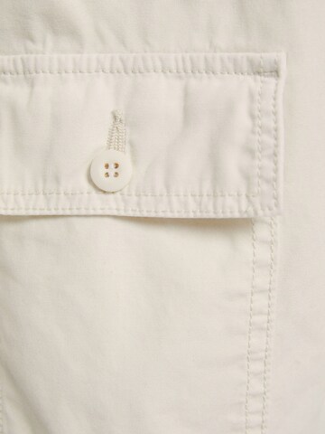 Wide Leg Pantalon cargo Bershka en blanc