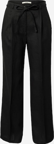 ESPRIT Trousers with creases in Black: front