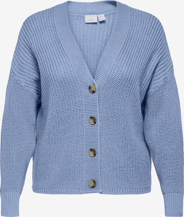 ONLY Carmakoma Knit Cardigan 'CARCarol Nice' in Blue: front