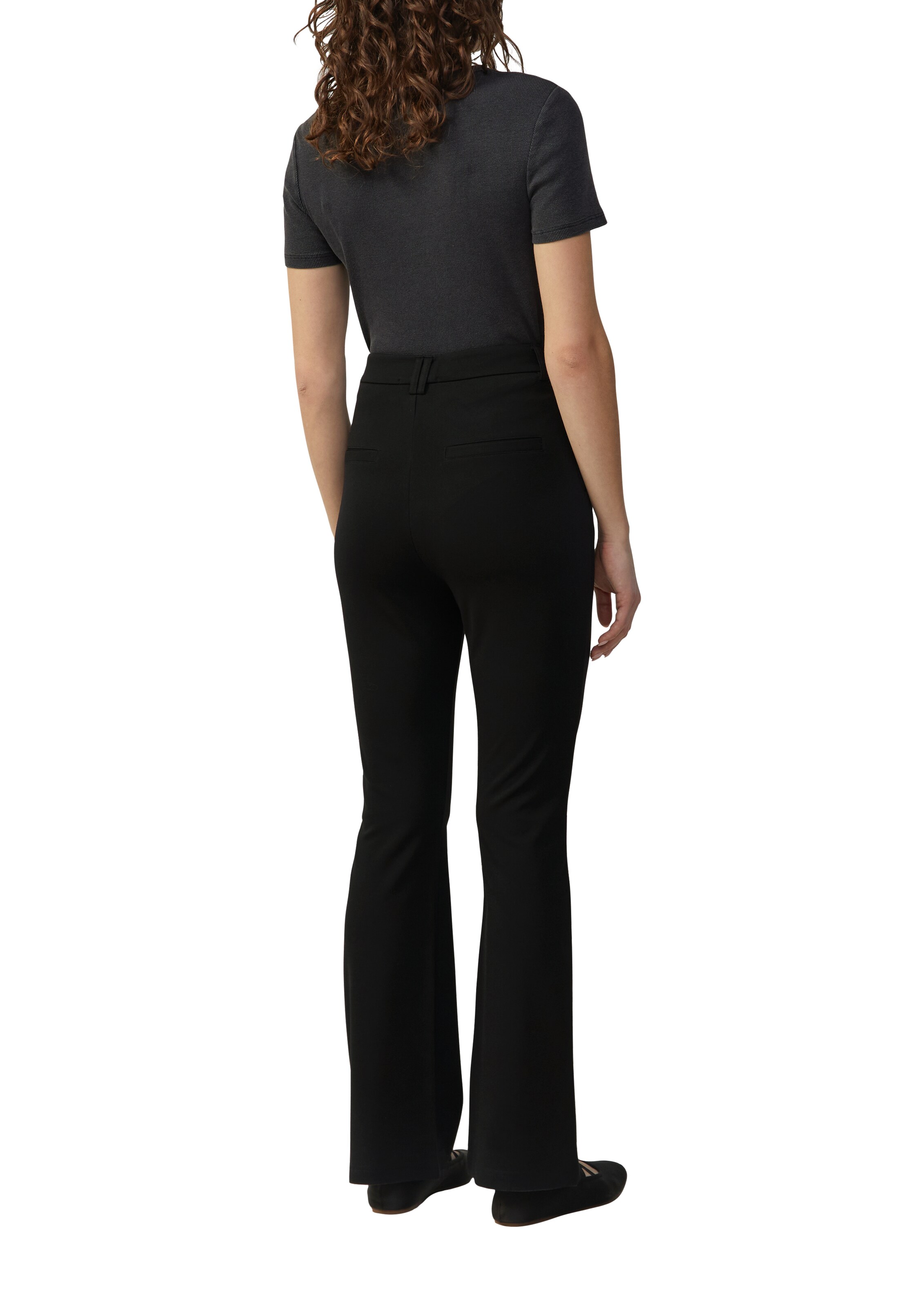 QS Bootcut Hose in Schwarz