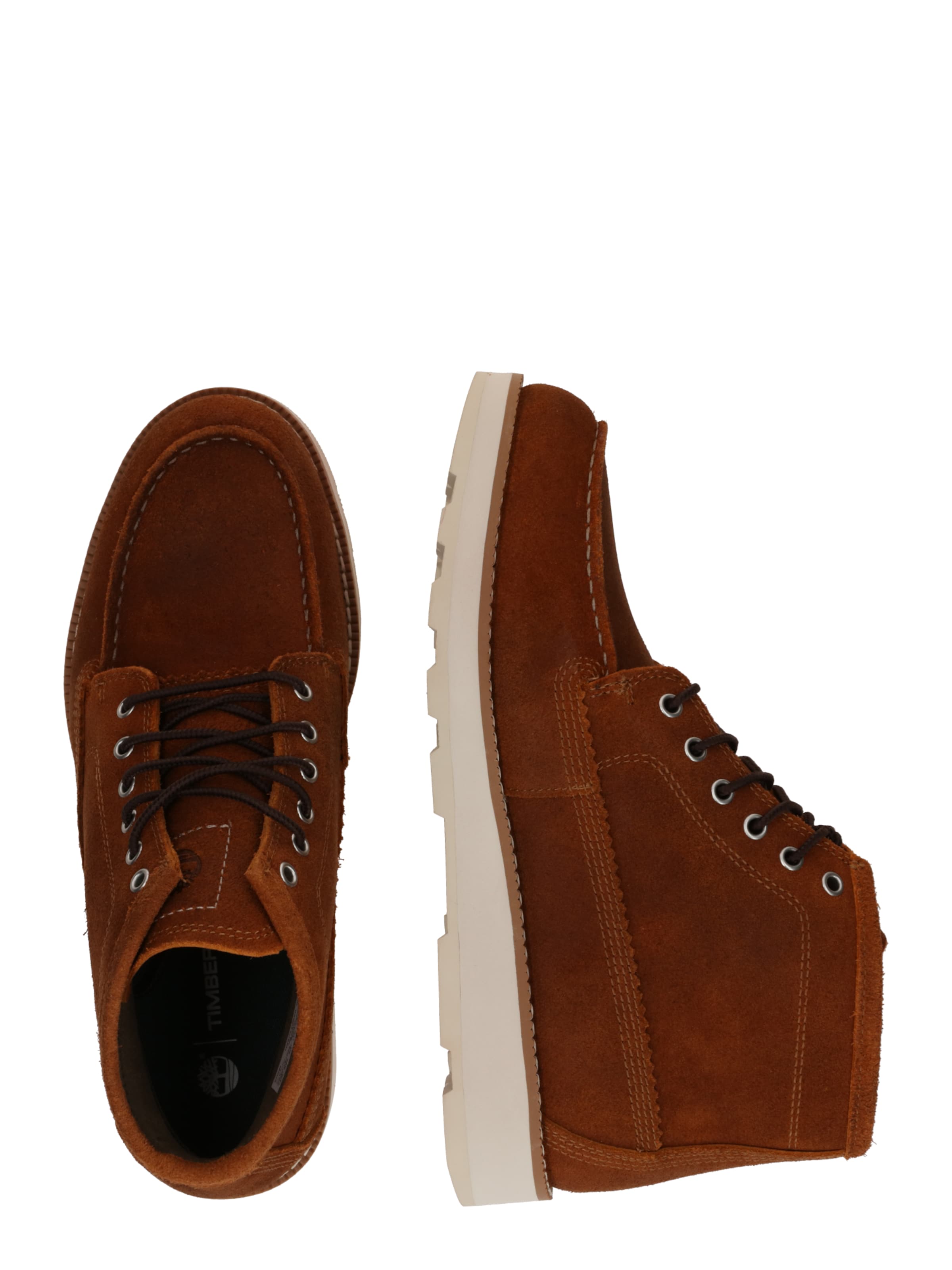 TIMBERLAND Боти с връзки в кафяво