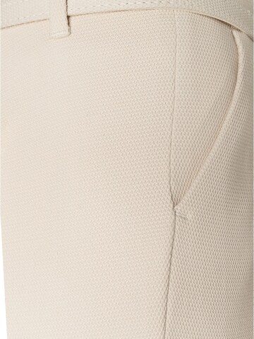 MORE & MORE Slim fit Pleat-Front Pants in Beige