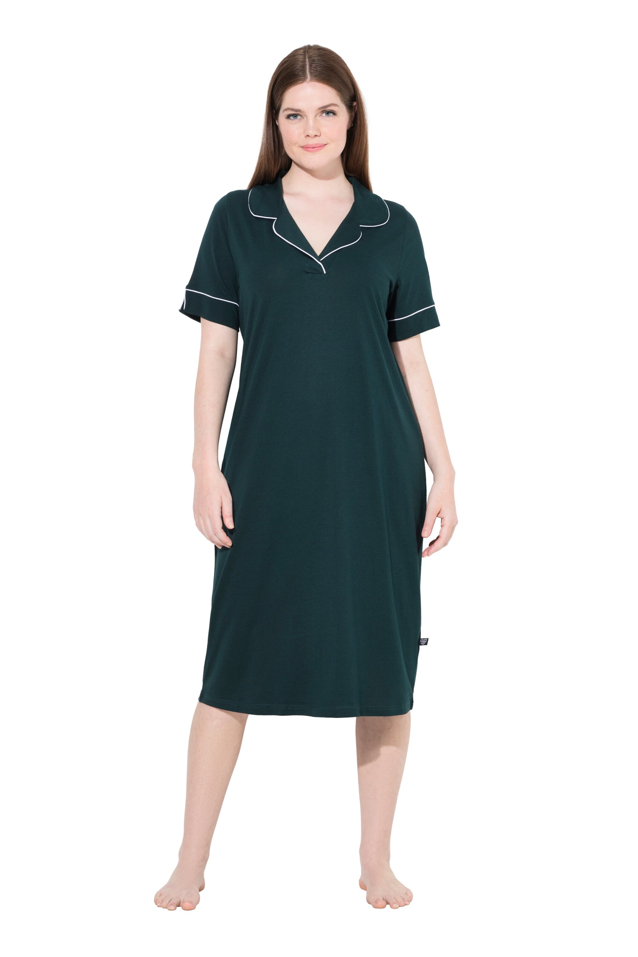 Ulla Popken Nachthemd in Zwart: voorkant