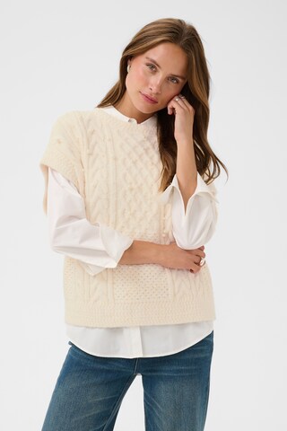SAINT TROPEZ Vest in Beige: Vorderseite