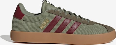 Sportbačiai be auliuko 'VL Court 3.0' iš ADIDAS SPORTSWEAR, spalva – rusvai žalia / tamsiai raudona, Prekių apžvalga