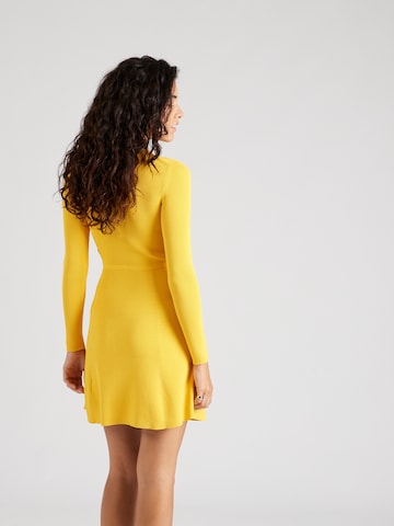 HUGO Red Knitted dress 'Sorsety' in Yellow