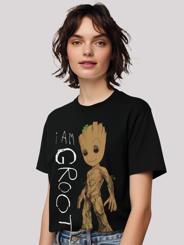 F4NT4STIC T-Shirt 'Marvel Guardians Of The Galaxy Ich Bin Groot' in Schwarz: Vorderseite