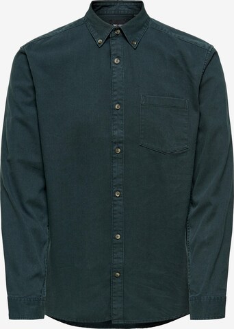 Only & Sons Button Up Shirt 'Bryce' in Blue: front