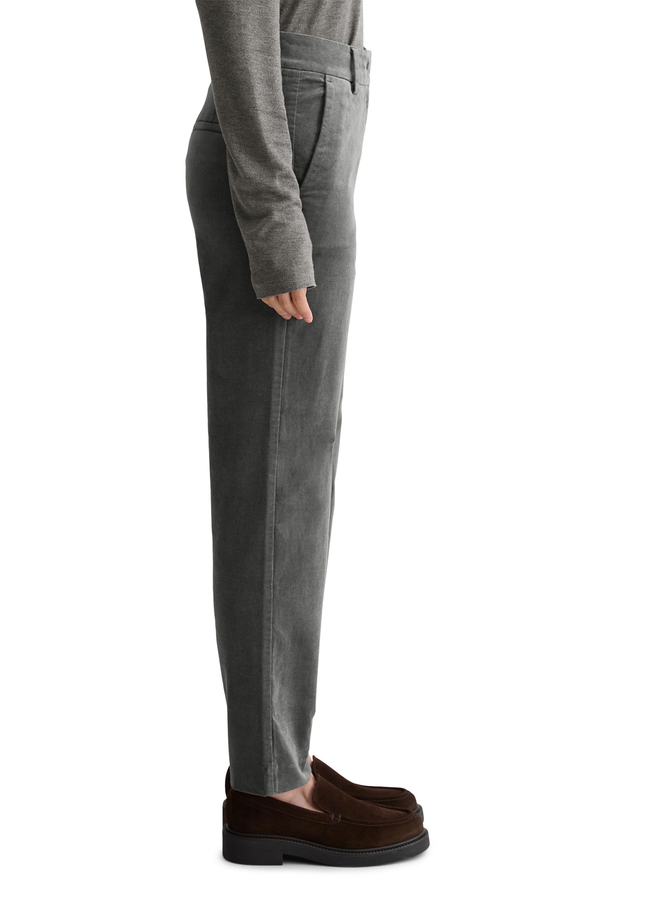 Marc O'Polo Tapered Broek in Grijs