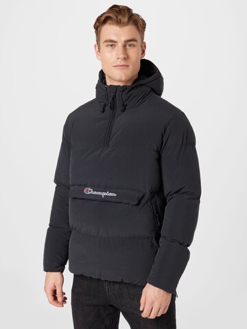 Champion Authentic Athletic Apparel Winter Jacket in Black: front