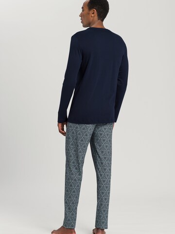 Hanro Pyjama 'Night & Day' in Blau