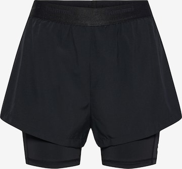Hummel Regular Workout Pants 'Fly 2in1' in Black: front